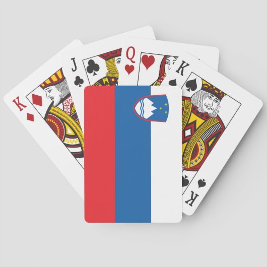 Slowenien-Flagge Spielkarten (Rückseite)
