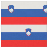 Slowenien-Flagge Stoff (Nahaufnahme)