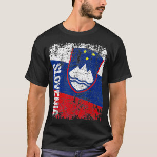 SLOWENIEN-Flagge Vintag bekümmert SLOWENIEN T-Shirt