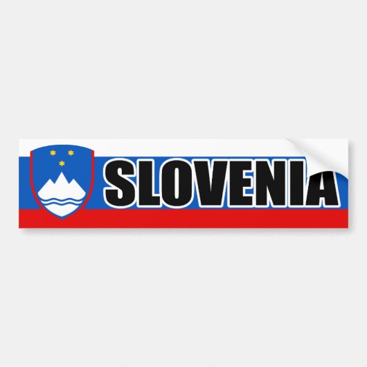 Slowenien-Flaggen-Fahne Autoaufkleber (Vorne)