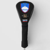 Slowenien & Flaggen Mit Monogramm Golf Clubs Abdec Headcover (Vorderseite)