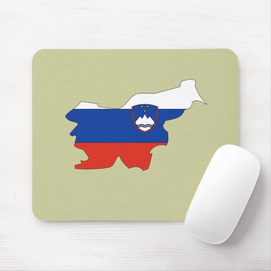 Slowenien-Flaggenkarte Mousepad (Mit Mouse)