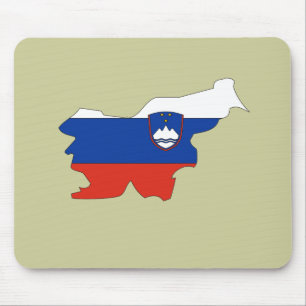 Slowenien-Flaggenkarte Mousepad