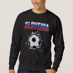 Slowenien Fußballfans - Slowenischer Fußball in Ri Sweatshirt
