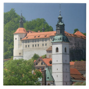 SLOWENIEN, GORENJSKA, Skofja Loka: Kirche St. Fliese
