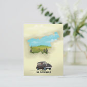 Slowenien Illustriertes Reiseplakat Postkarte (Stehend Vorderseite)