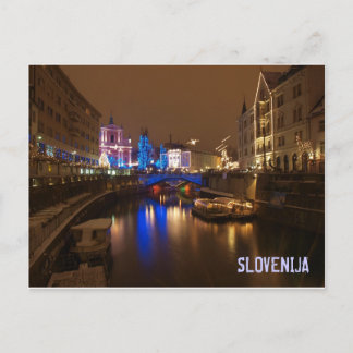 Slowenien im Dezember Postkarte