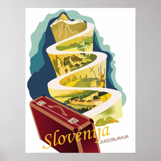 Slowenien, Jugoslawien, Jahrgangsreisen Poster (Vorne)