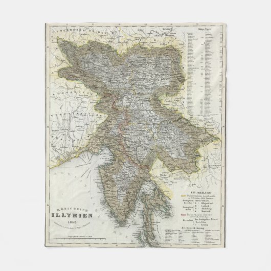 Slowenien, Kroatien Fleecedecke (Vorderseite)