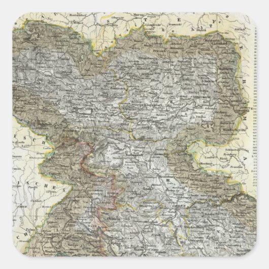 Slowenien, Kroatien Quadratischer Aufkleber (Vorderseite)