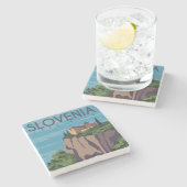 Slowenien Lake Bled Steinuntersetzer (Seitenansicht)