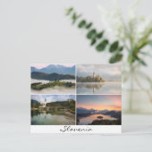 Slowenien Landschaften mit Kirchen Collage Souveni Postkarte (Stehend Vorderseite)
