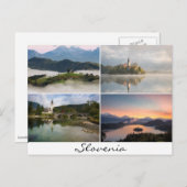 Slowenien Landschaften mit Kirchen Collage Souveni Postkarte (Vorne/Hinten)