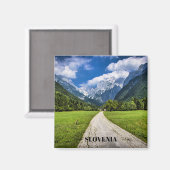 Slowenien, landschaftliches Foto mit den Alpen Magnet (Vorderseite/Rückseite)