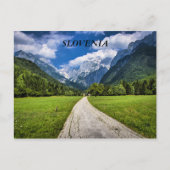 Slowenien, landschaftliches Foto mit den Alpen Postkarte (Vorderseite)