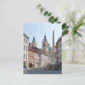 Slowenien - Ljubljana - Brunnen Carniole (1751) Postkarte (Stehend Vorderseite)