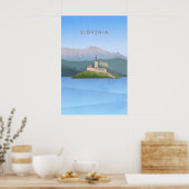 Slowenien Minimal Reiseplakat Poster (Küche)