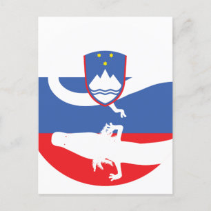 Slowenien Olm Slowenische Nationale Tierflagge Postkarte