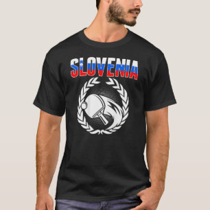 Slowenien Ping Pong Slowenische Tischtennis-Unter T-Shirt