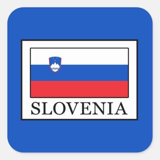 Slowenien Quadratischer Aufkleber (Vorderseite)