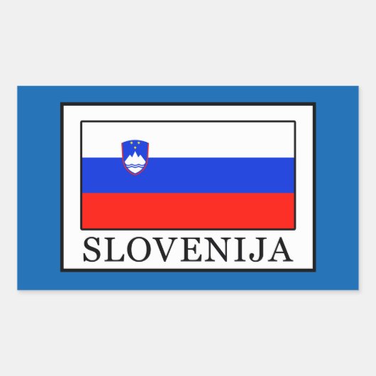 Slowenien Rechteckiger Aufkleber (Vorderseite)