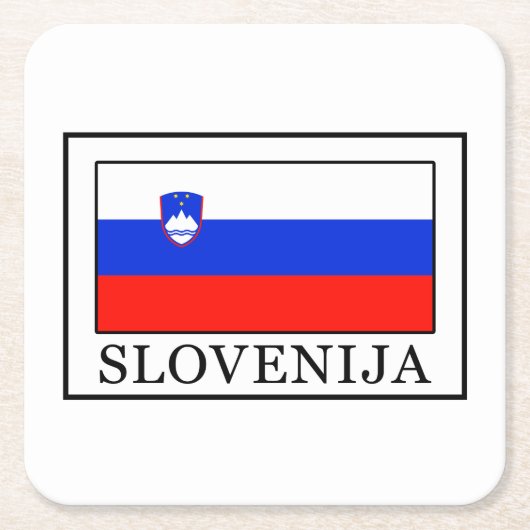 Slowenien Rechteckiger Pappuntersetzer (Vorderseite)