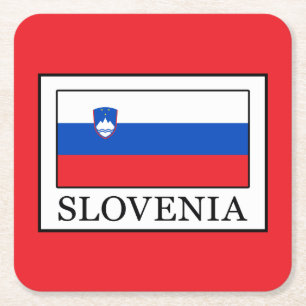 Slowenien Rechteckiger Pappuntersetzer