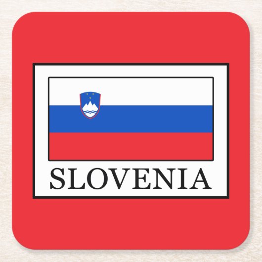 Slowenien Rechteckiger Pappuntersetzer (Vorderseite)