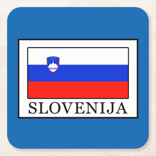 Slowenien Rechteckiger Pappuntersetzer (Vorderseite)