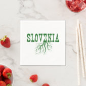 Slowenien Roots Word Art Slovenepapier Party Serviette (Beispiel)