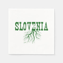 Slowenien Roots Word Art Slovenepapier Party Serviette