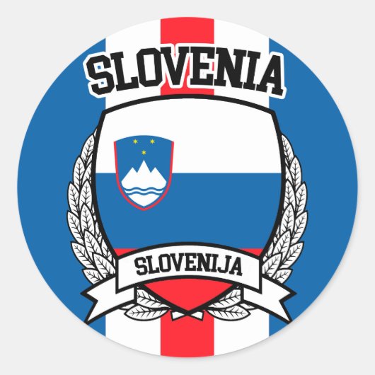 Slowenien Runder Aufkleber (Vorderseite)