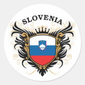 Slowenien Runder Aufkleber (Vorderseite)