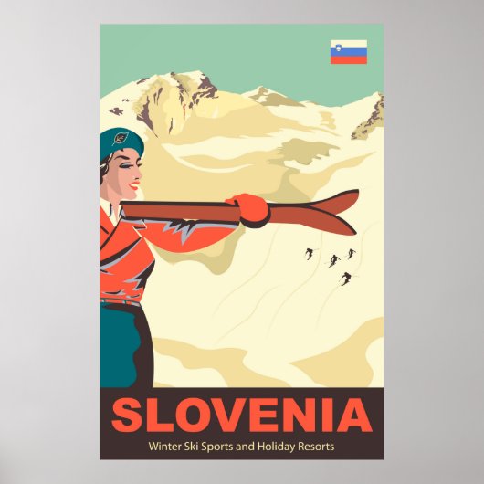 Slowenien Skipisten Poster (Vorne)