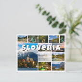 Slowenien Souvenir Foto Collage Postkarte (Stehend Vorderseite)