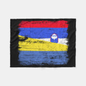 Slowenien Ukraine Halbflagge Slowenische Ukrainisc Fleecedecke (Vorderseite (Horizontal))