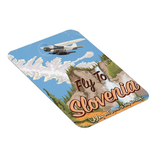 Slowenien Vintages Reiseplakat Magnet (Rechte Seite)