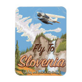 Slowenien Vintages Reiseplakat Magnet (Vertikal)