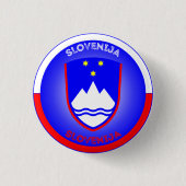 Slowenien Wappen Kreisform Button (Vorderseite)