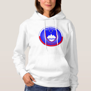 Slowenien Wappen Kreisform Hoodie