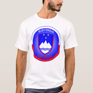 Slowenien Wappen Kreisform T-Shirt