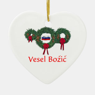 Slowenien-Weihnachten 2 Keramikornament
