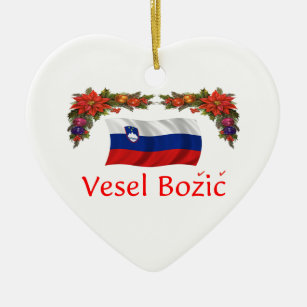Slowenien-Weihnachten Keramikornament