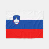 Slowenienflagge Fleecedecke (Vorderseite (Horizontal))