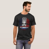 Slowenisch Französisch-Tree-Roots-Flag T-Shirt (Vorne ganz)