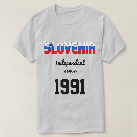 Slowenische Feier zur Unabhängigkeit der Flagge T-Shirt (Design vorne)