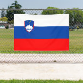 Slowenische Flagge Banner (Insitu)