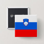Slowenische Flagge Button (Vorne & Hinten)