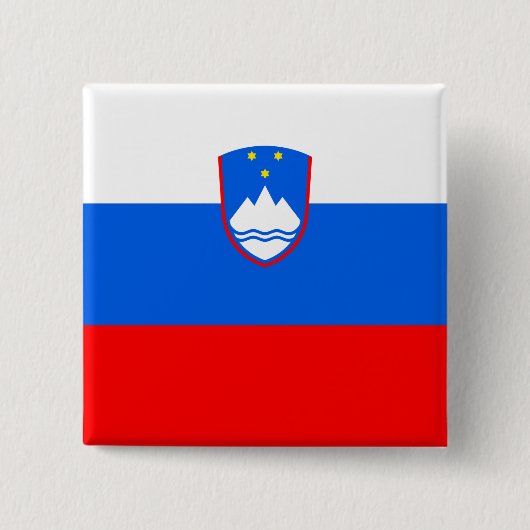 Slowenische Flagge Button (Vorderseite)