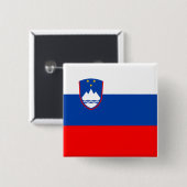 Slowenische Flagge Button (Vorne & Hinten)